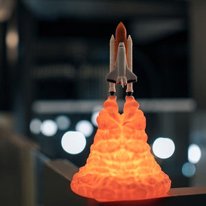 2019 New Dropship 3D Print Space Shuttle Lamp NIght Light For Space Fans Moon Lamp Rocket Lamp As Room Decoration